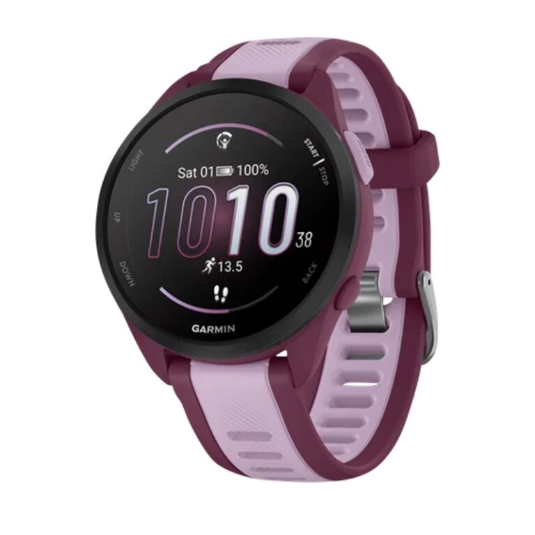 Garmin Forerunner® 165 Music 43mm GPS Reloj inteligente con música para correr — Lila