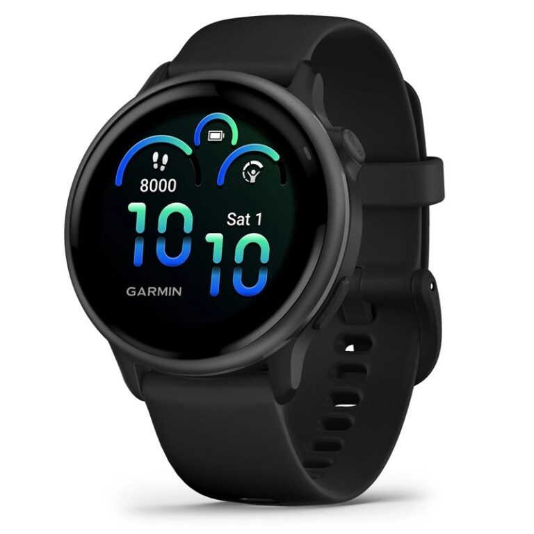 Garmin vívoactive® 6 42,2mm Reloj inteligente de fitness y bienestar — Pizarra con correa negra