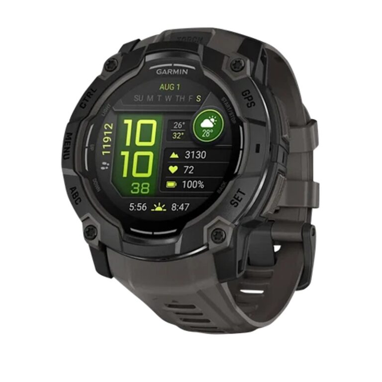 Garmin Instinct® 3 45mm/50mm Pantalla AMOLED GPS Relojes inteligentes de aventura — 50 MM / Negro con correa carbón