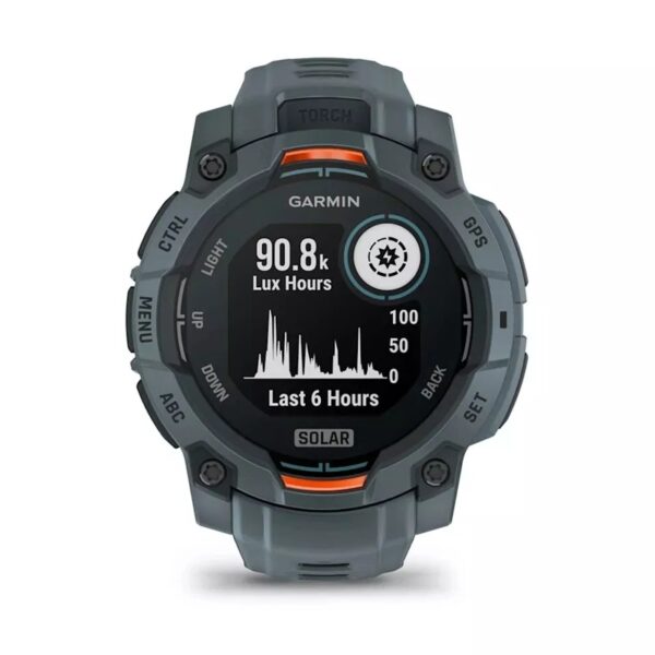 Garmin Instinct® 3 Solar 45mm/50mm GPS Relojes inteligentes de aventura — 45 MM / Gris con correa gris