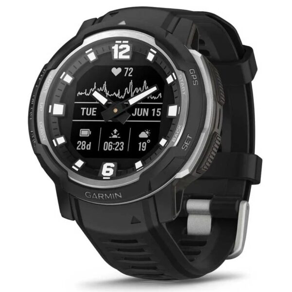Garmin Instinct® Crossover 45 mm Smartwatch híbrido analógico-digital con GPS - vista frontal